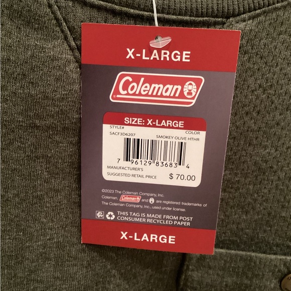 Mens Coleman Sherpa lined sweatshirt XL - Picture 3 of 3